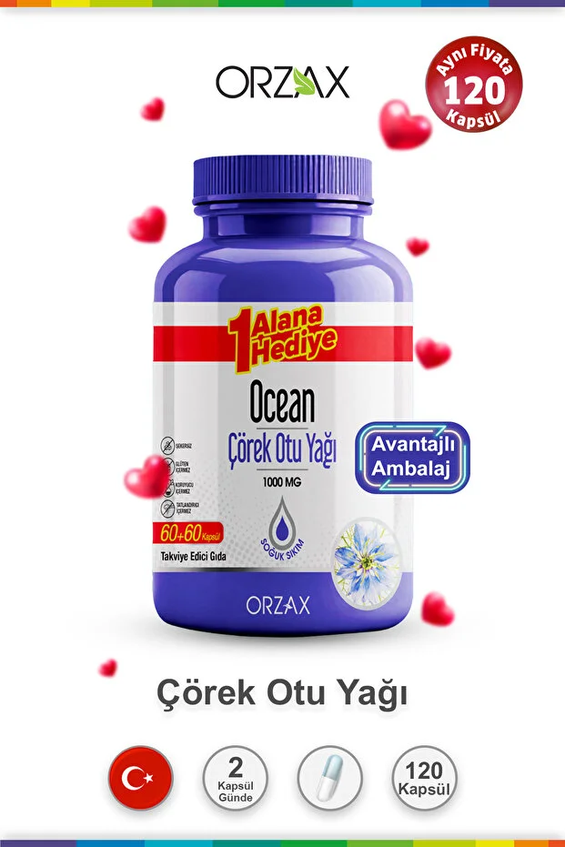 Çörek Otu Yağı 1000 mg 60 Kapsül 2 Adet